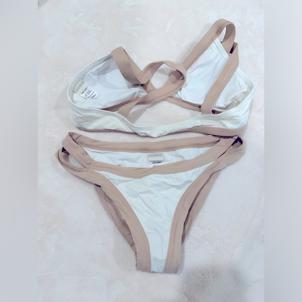 L*Space White Triangle Bikini Set - image 4
